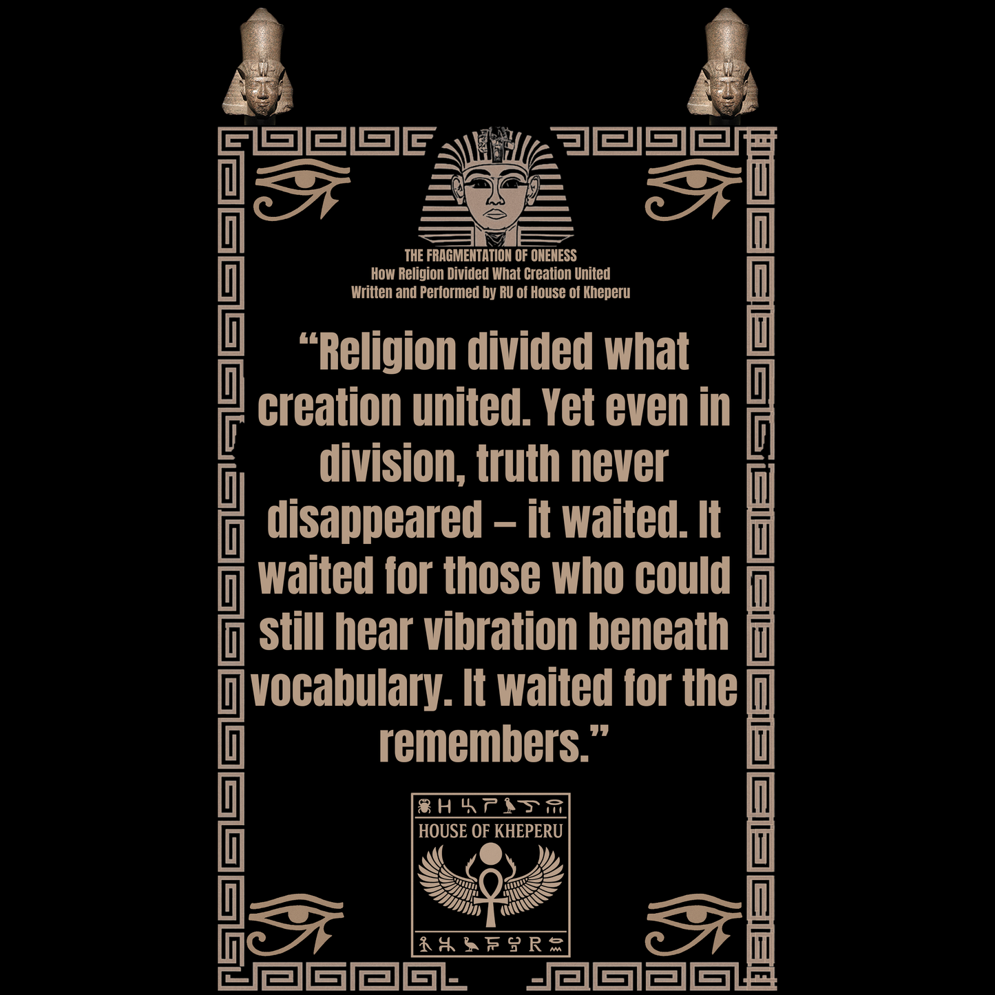 (with music) THE FRAGMENTATION OF ONENESS: How Religion Divided What Creation United 45 min mp3 instant download sent via email