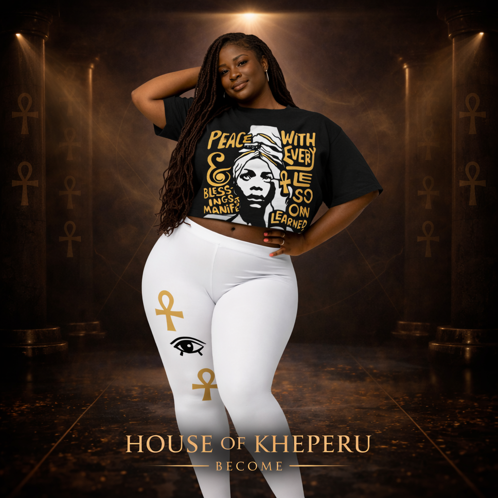 Erykah Badu Peace and blessings cropped T-shirt