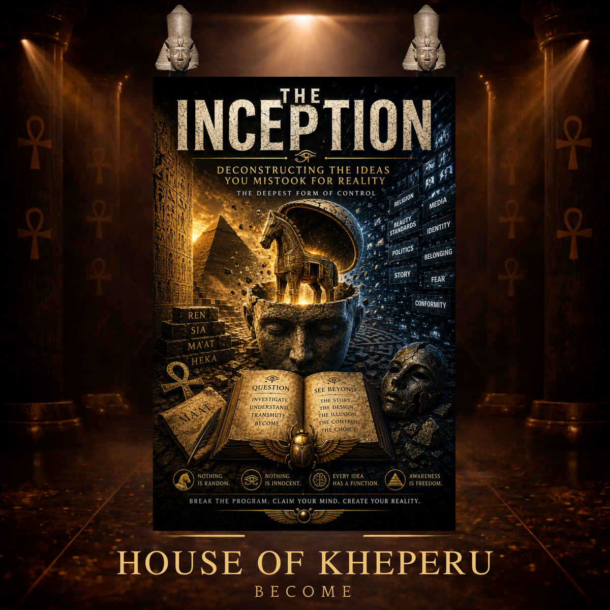 THE INCEPTION: Deconstructing the Ideas You Mistook for Reality — The Deepest Form of Control 20hr & 15 min two part mp3 instant download sent via email (Copy)